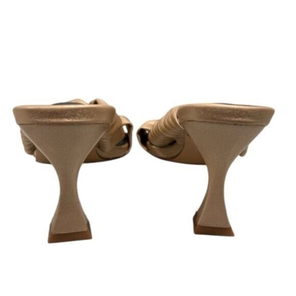 Articles of Society Milano Gold Vegan Leather Square Toe Strappy Sandals 9 - Picture 5 of 9